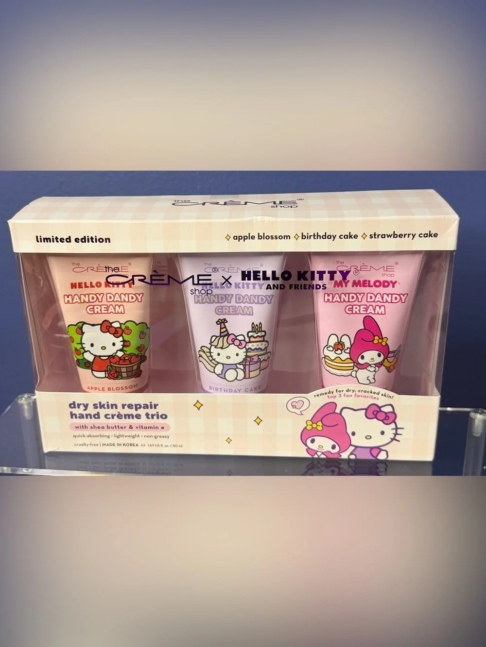 The Crème Shop Hello Kitty Limited Edition Dry Skin Repair Hand Cream Trio